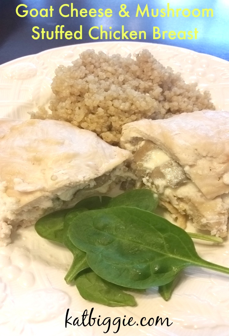 Goat Cheese & Mushroom stuffed chicken breast {21 Day Fix} No Holding Back